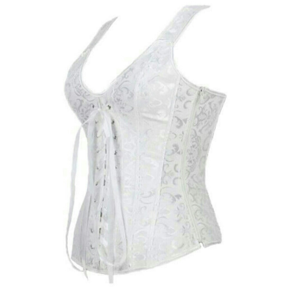 White Corset - Victorian Steampunk or Renaissance - Picture 3 of 4